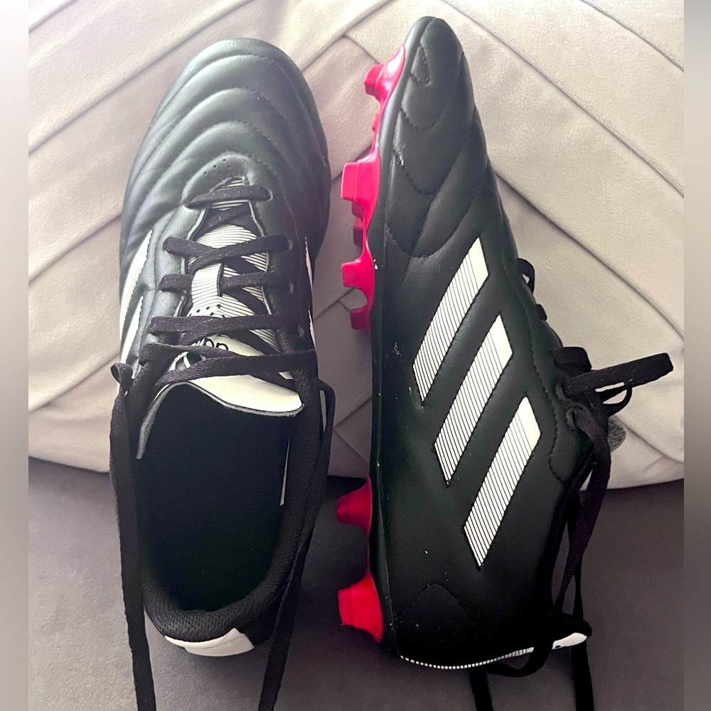 Adidas Black and White Soccer Cleats